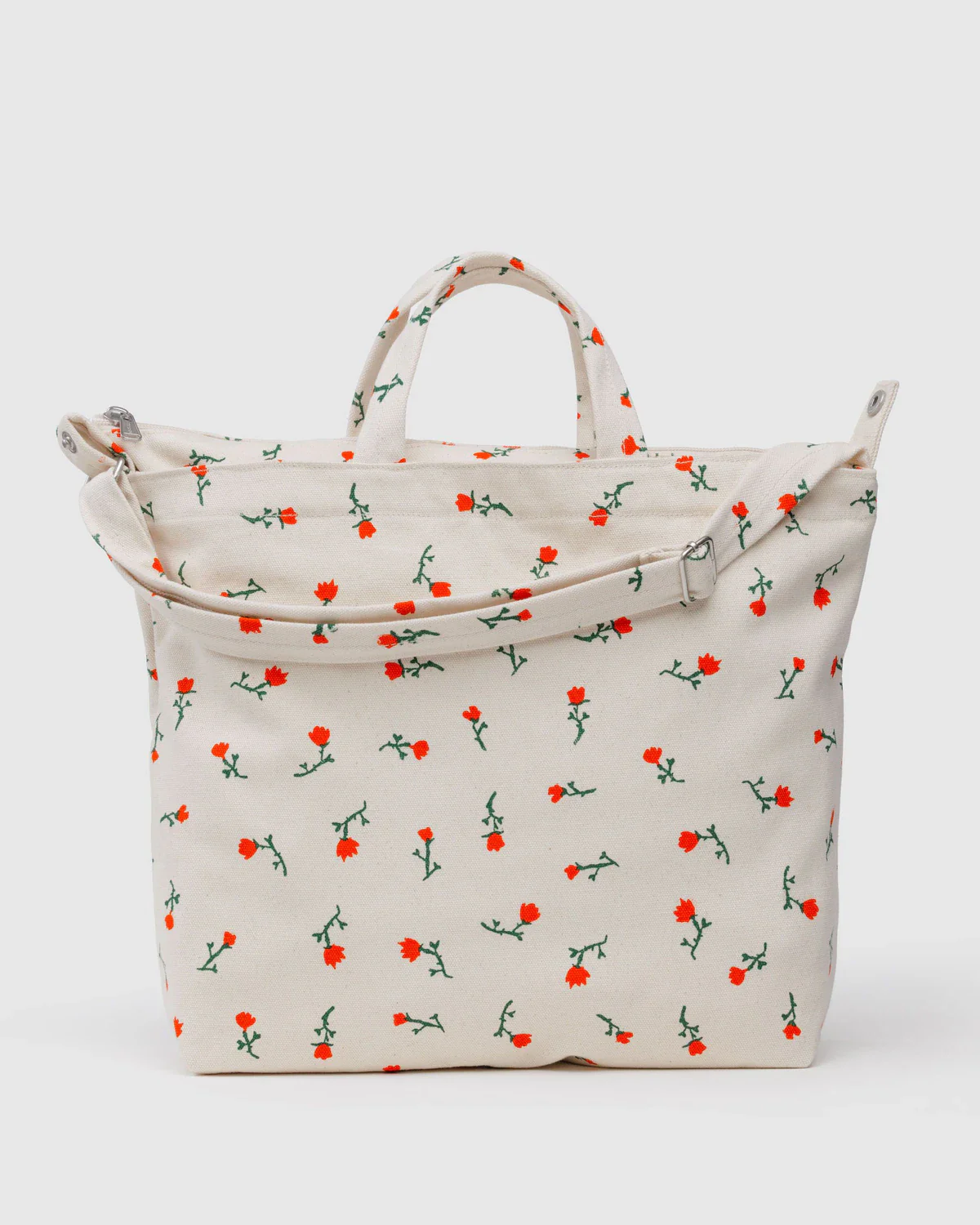Horizonal Zip - Painted Wildflower Baggu Duck Tote (Canvas)