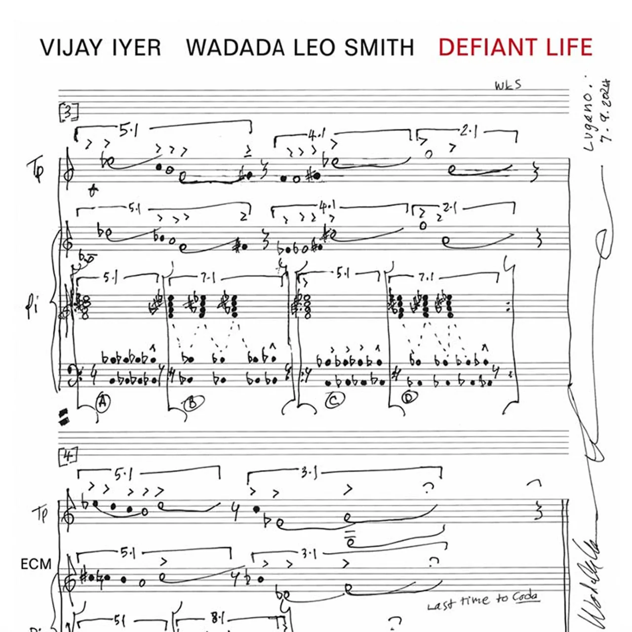 Vijay Iyer & Wadada Leo Smith - Defiant Life (New Vinyl)